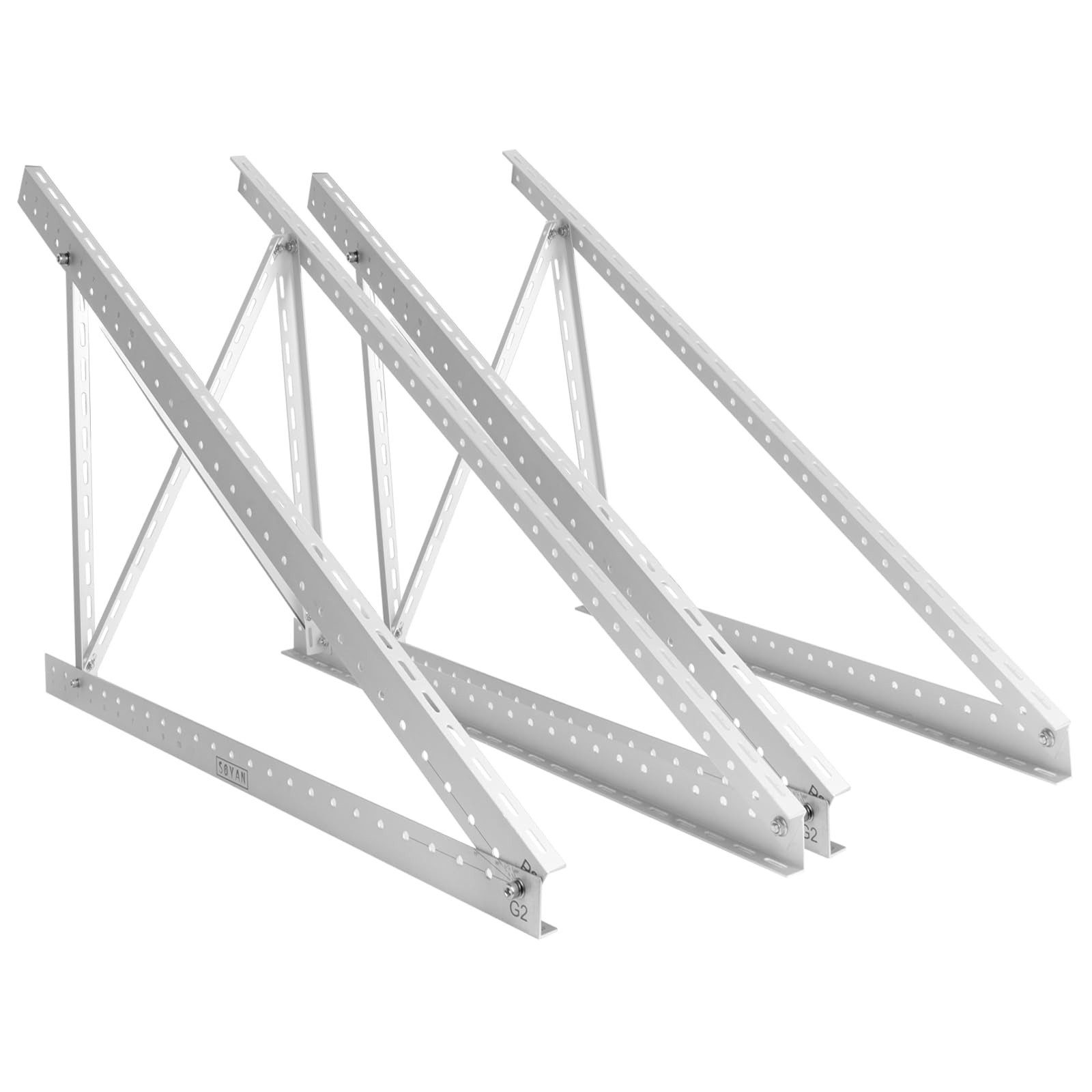 2 Sets 45" Solar Panel Mount Brackets for 100-400 Watts Solar Panel with Enha...