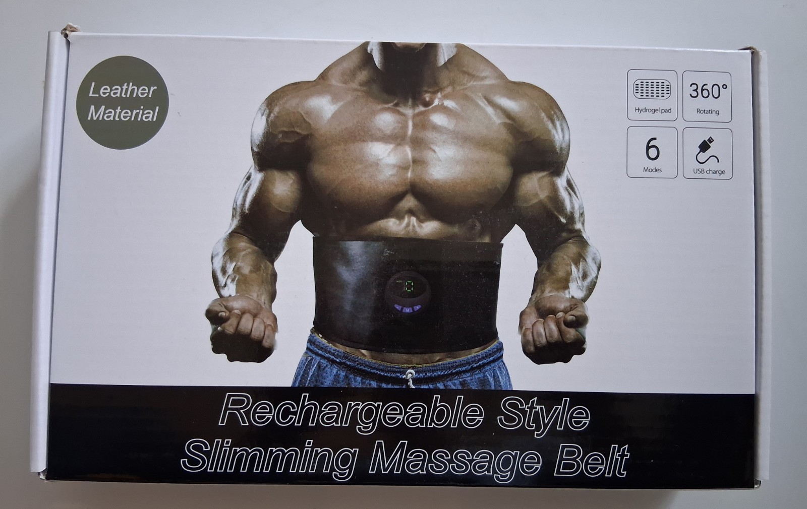 Massaging Slimming Belt Intelligent Message Rechargeable Abdominal Ab 15 Levels