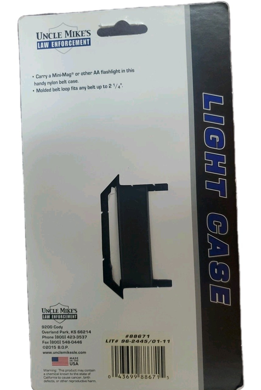 Flash Light Case for Belt - Uncle Mike's Law Enforcement Mini #88671