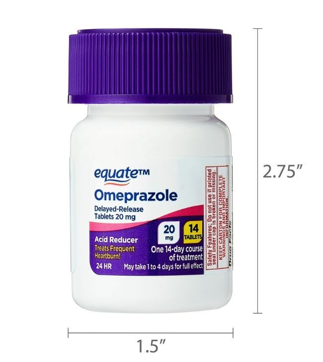 Equate Omeprazole Delayed Release Acid Reducer Tablets 20mg 28 Count