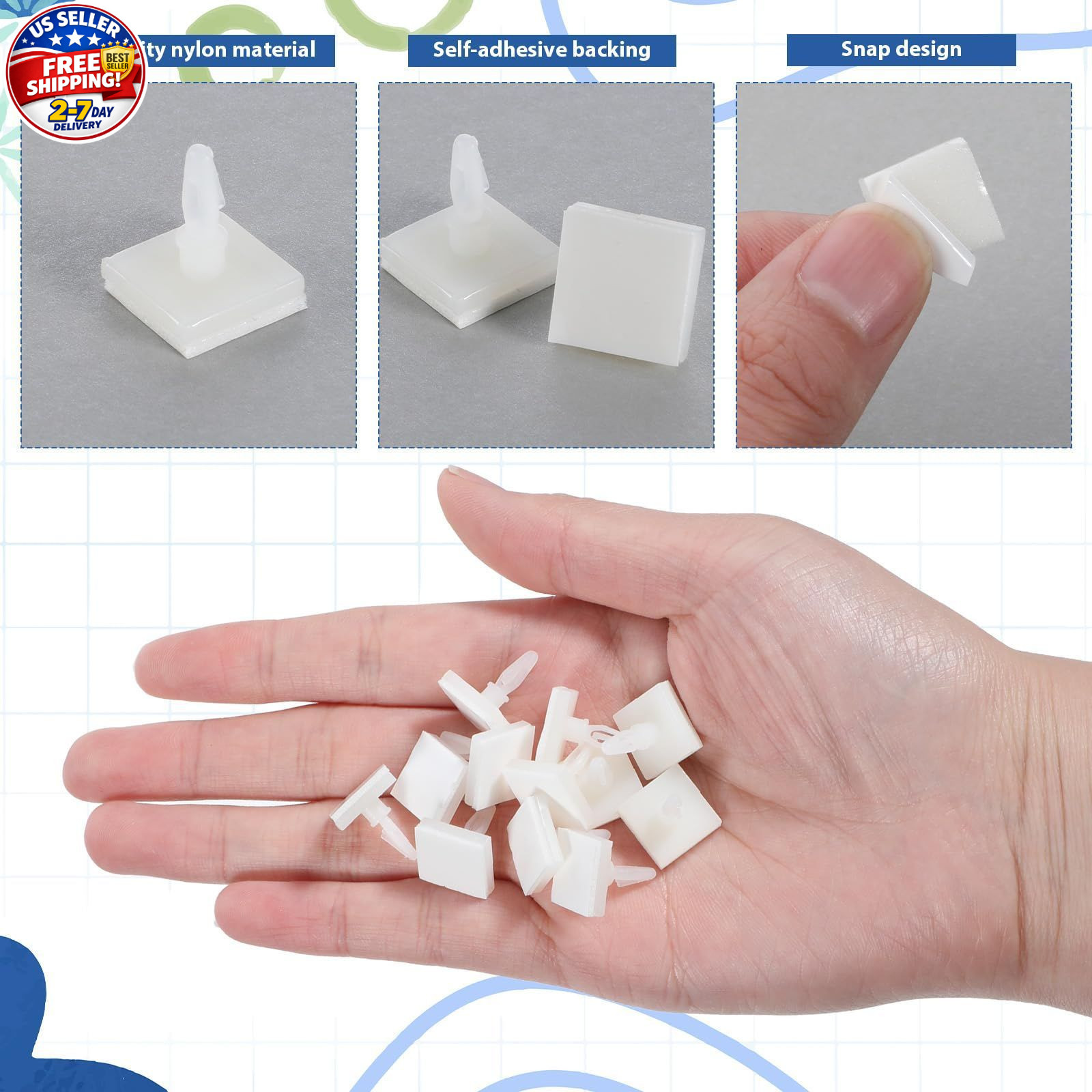 100 Pcs PCB Standoffs 0.25 Inch Supporting Height Adhesive Circuit Board Stan...