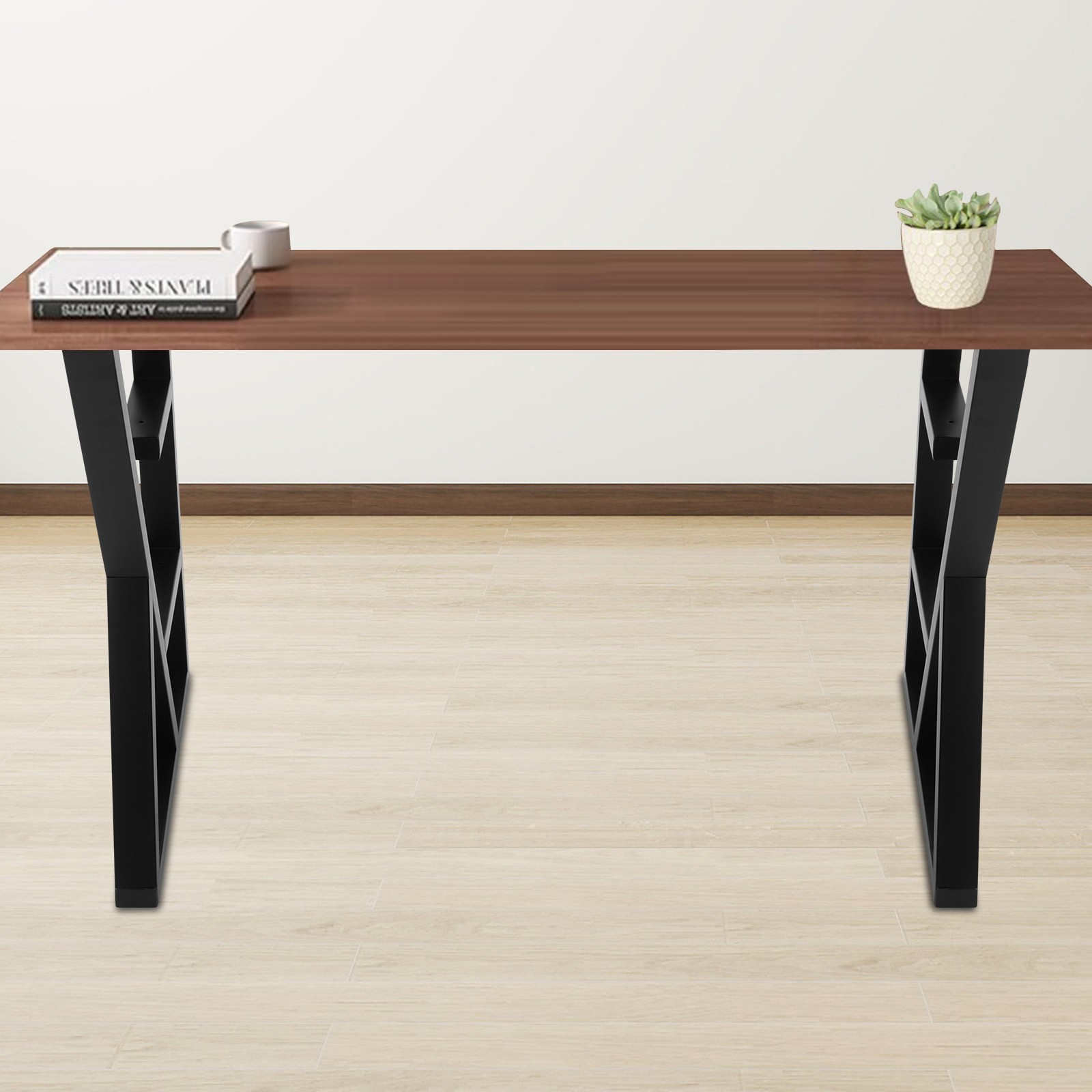 Set of 2 Industrial Black Table Leg Desk Legs Heavy Duty Furniture Legs 28" H