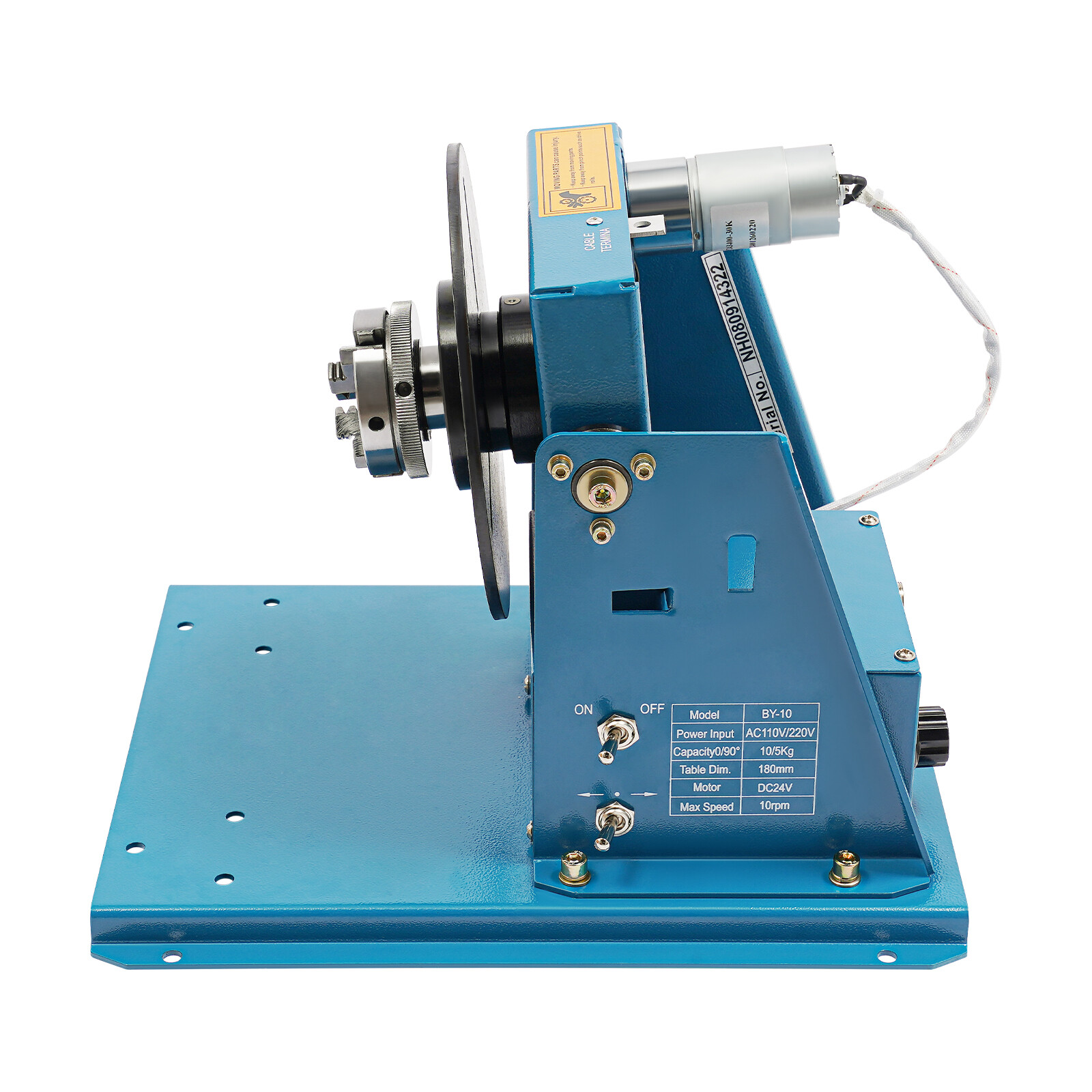 110V 10KG Rotary Welding Positioner , 0-90° Welding Positioning Turntable Table,