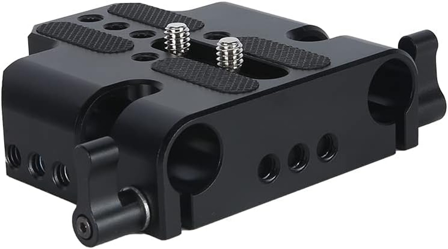 15mm Rod Baseplate Multi-Purpose Tripod Base Plate Applicable for DSLR Camera Ci