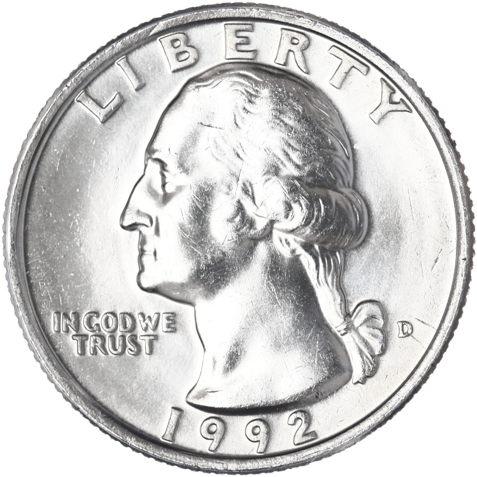 1992 D Washington Quarter BU US Coin See Pics Y512