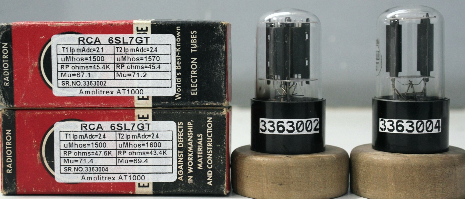ECC35 6SL7GT RCA "D" Getter Made in USA Amplitrex AT1000 Tested Qty 1 Match Pair