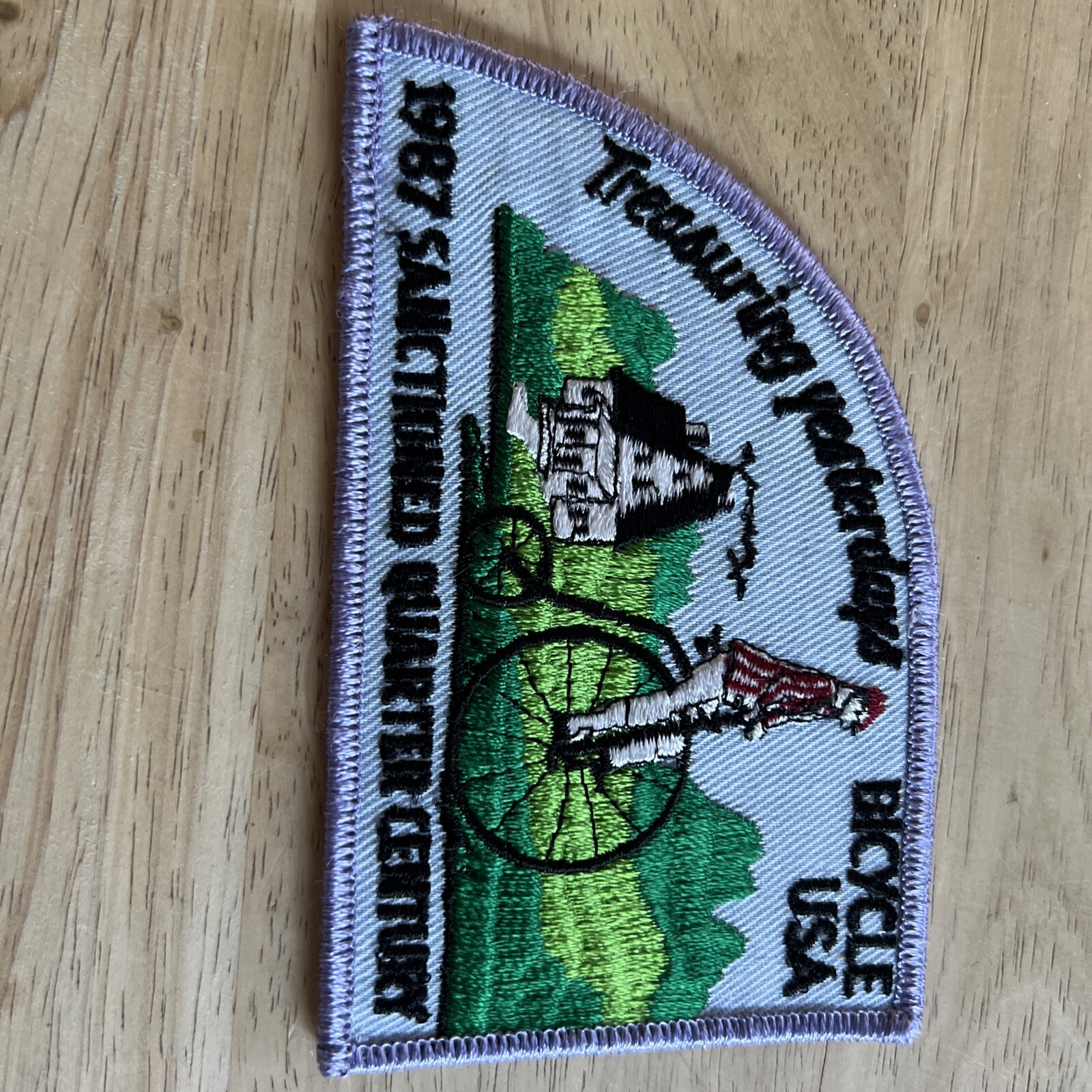 Vintage 1987 sanction quarter-century bicycle USA patch