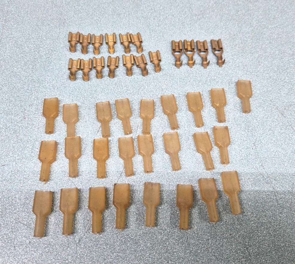 Heavy Duty Brass Female Terminal 11mm .433" w/Sleeves  Mixed Lot