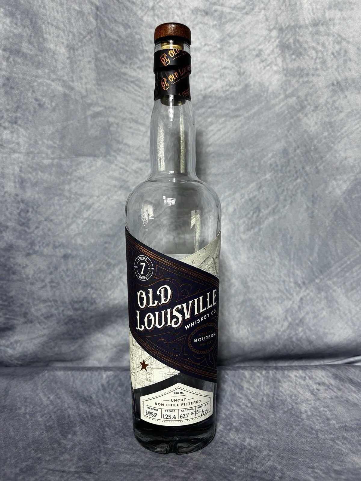 Old Louisville 7 Year Double Oaked Bourbon Whiskey Decorative Decanter Bottle