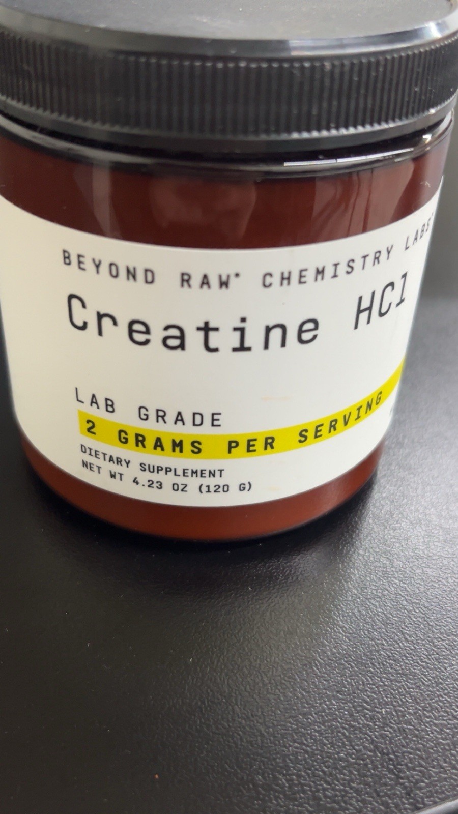 Beyond Raw Creatine HCl Powder Lab Grade 2g Per Serving 4.23 oz