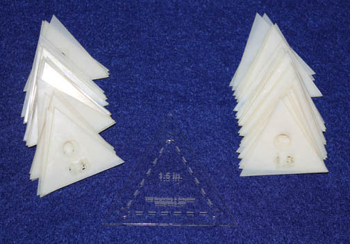 Mylar - 1.5"  Equilateral Triangle - 51 Piece Set  - Quilting / Sew Templates -