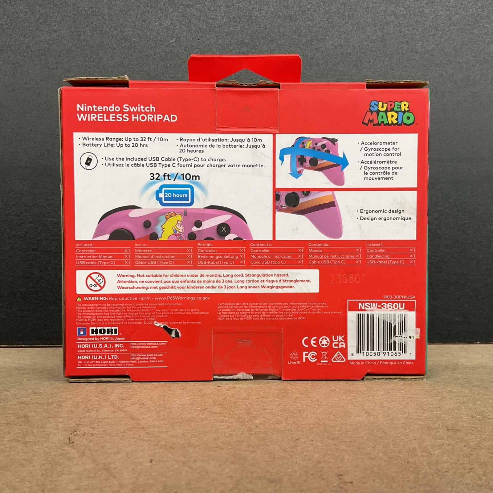 Hori Nintendo Switch / Switch 2 Horipad Wireless Controller - Super Mario Peach