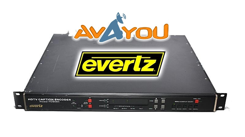 Evertz HD9084 +2PS HD DTV Closed Caption Encoder CC