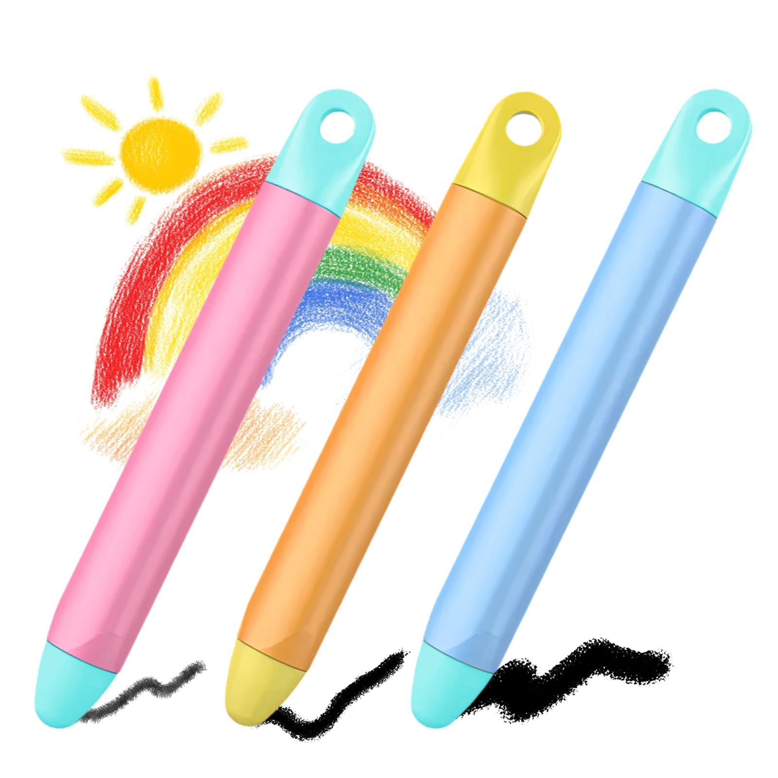 Kid-Friendly Stylus Pen for Touch Screens, 3 Pack Kids Tablet Multicolor