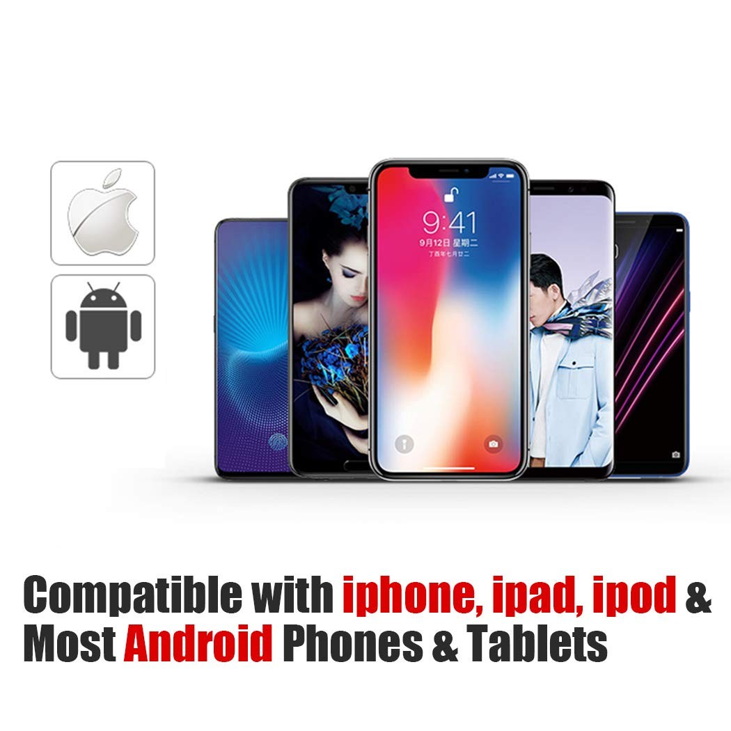 [Upgraded] Bluetooth 5.0 Remote Shutter for iPhone & Android Black × 2 Pack