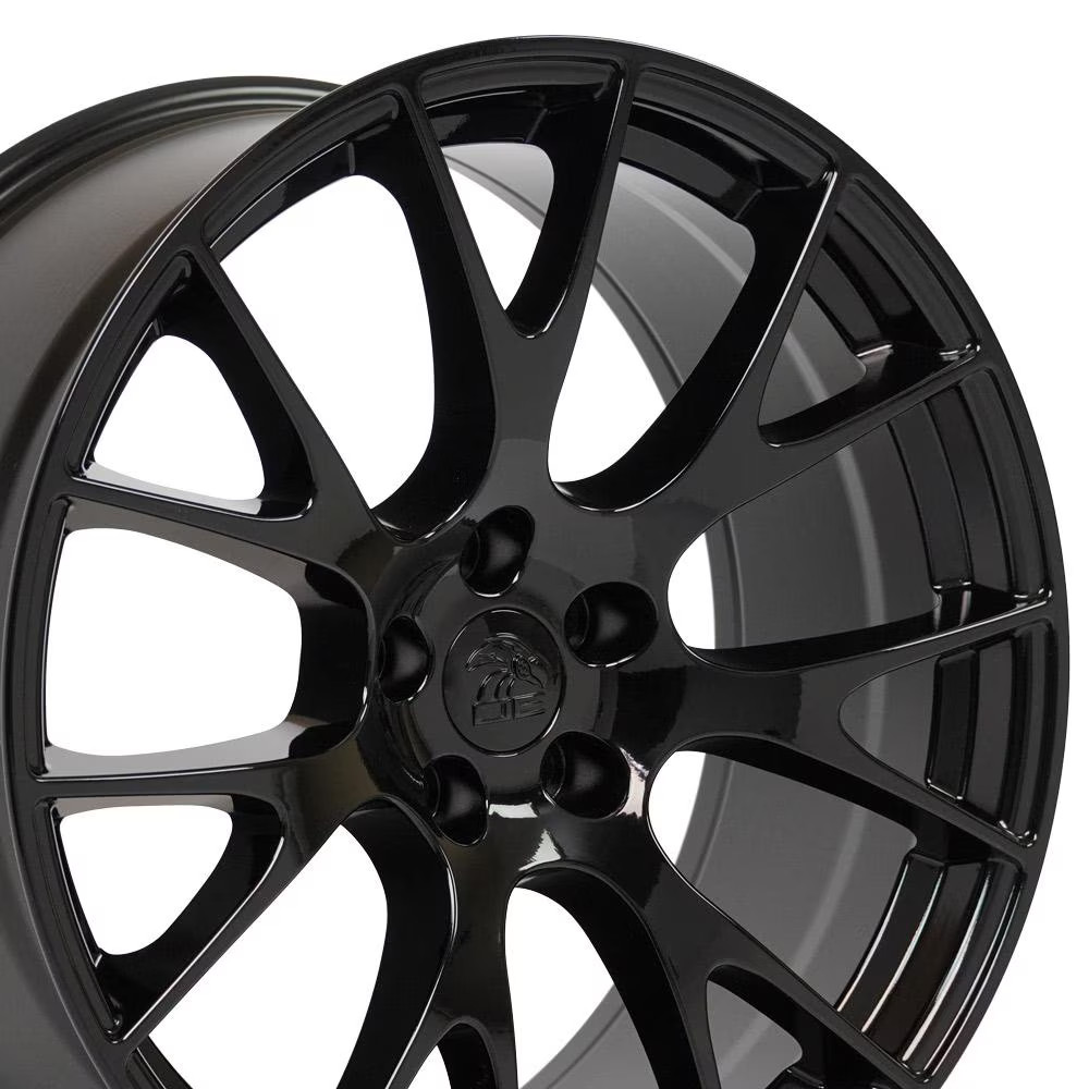 22" Gloss Black 2528 Wheel Fits Dodge Chrysler Challenger Hellcat DG15
