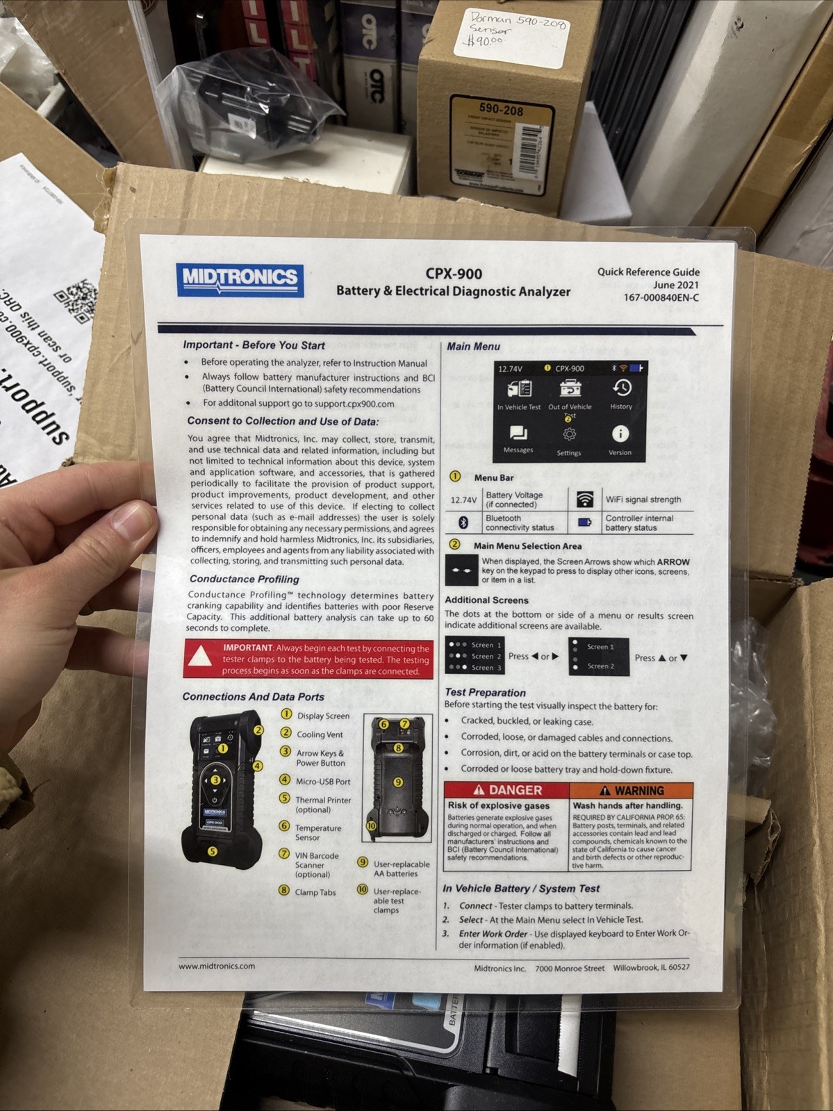 MIDTRONICS CPX-900PL - Battery & Electrical Diagnostic Analyzer