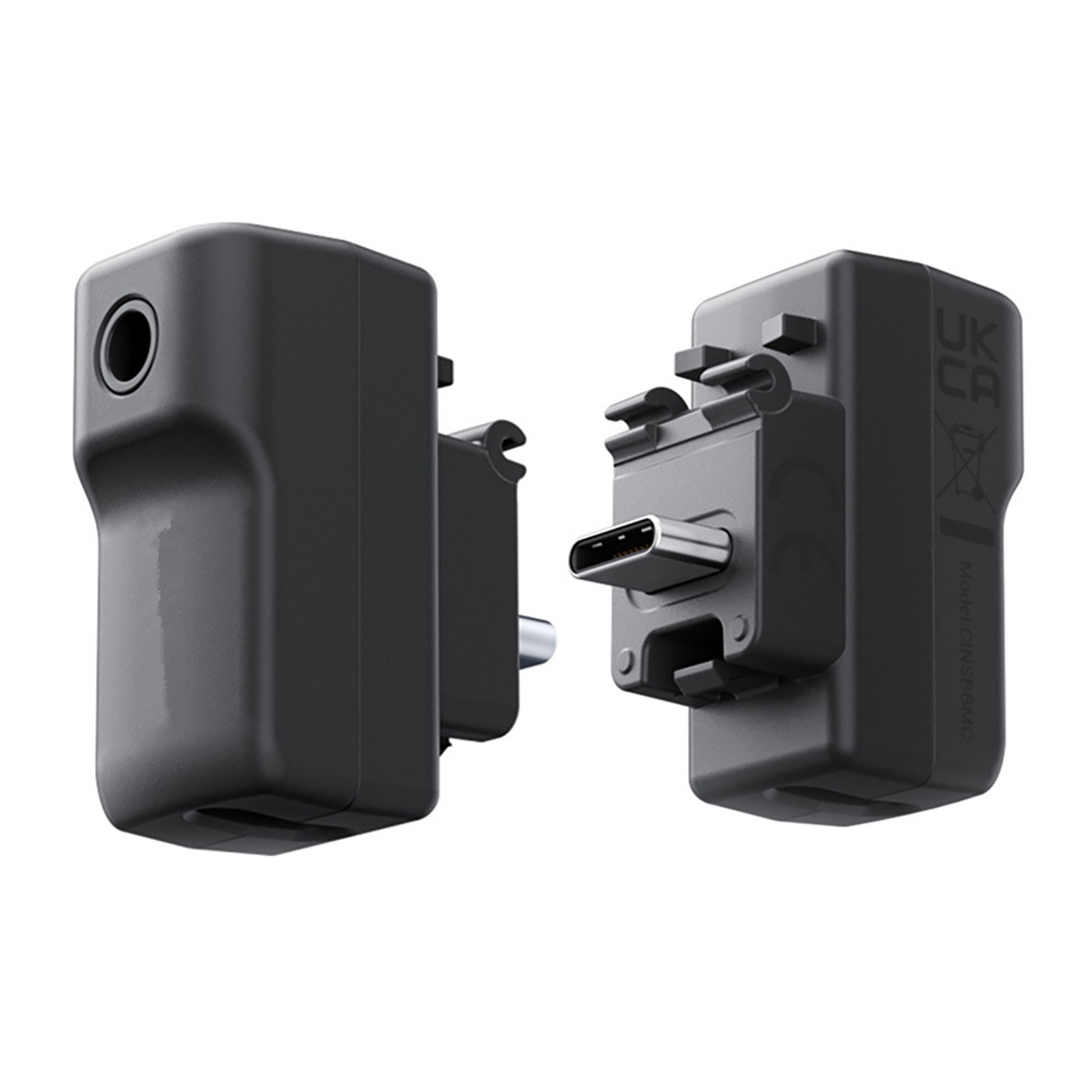 For Insta360 X4 Camera Mic Adapter Audio Microphone Adapter USB Type-c Charging