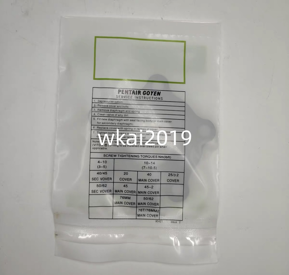 Goyen RCA20/CA20 Diaphragm Valve Kit with Nylon Plastic K2000 Diaphragm #