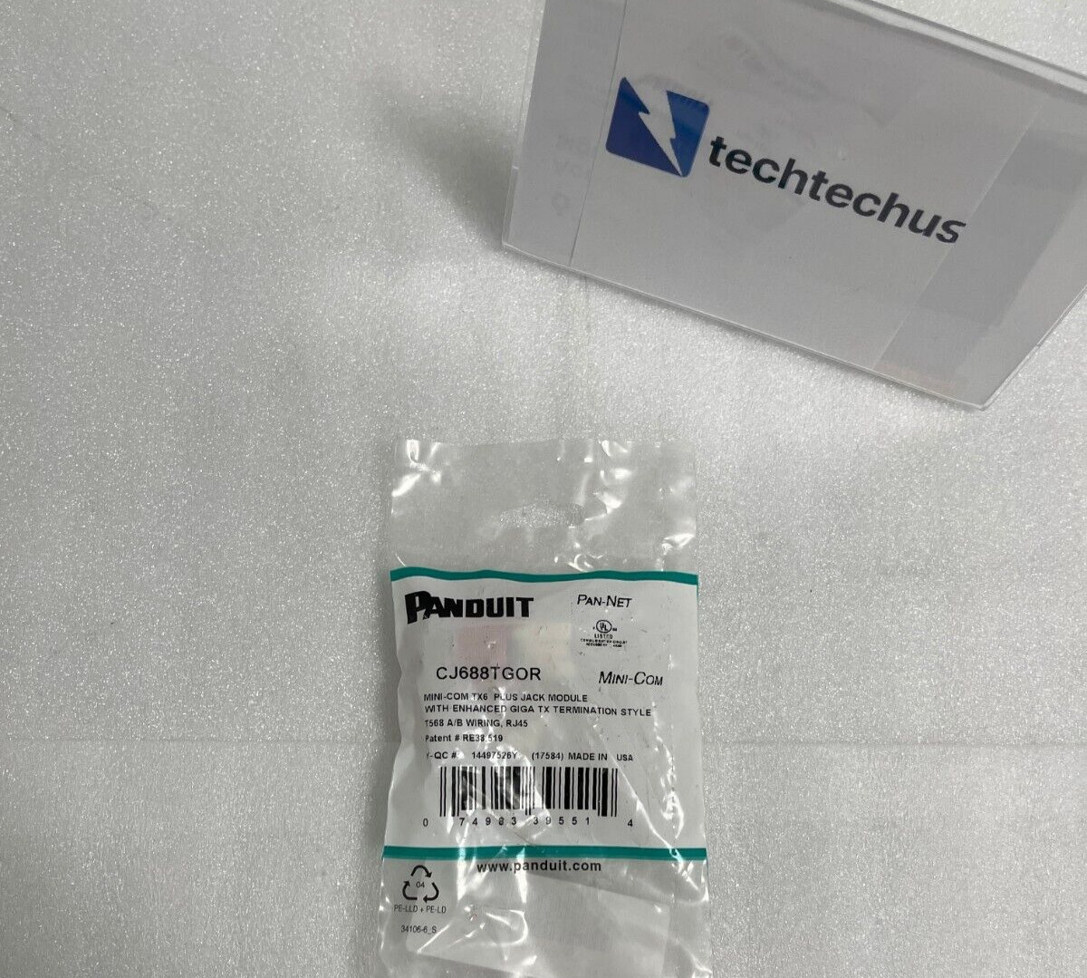Panduit CJ688TGOR Giga-TX Cat6 Jack Module - Orange (1-Pack)
