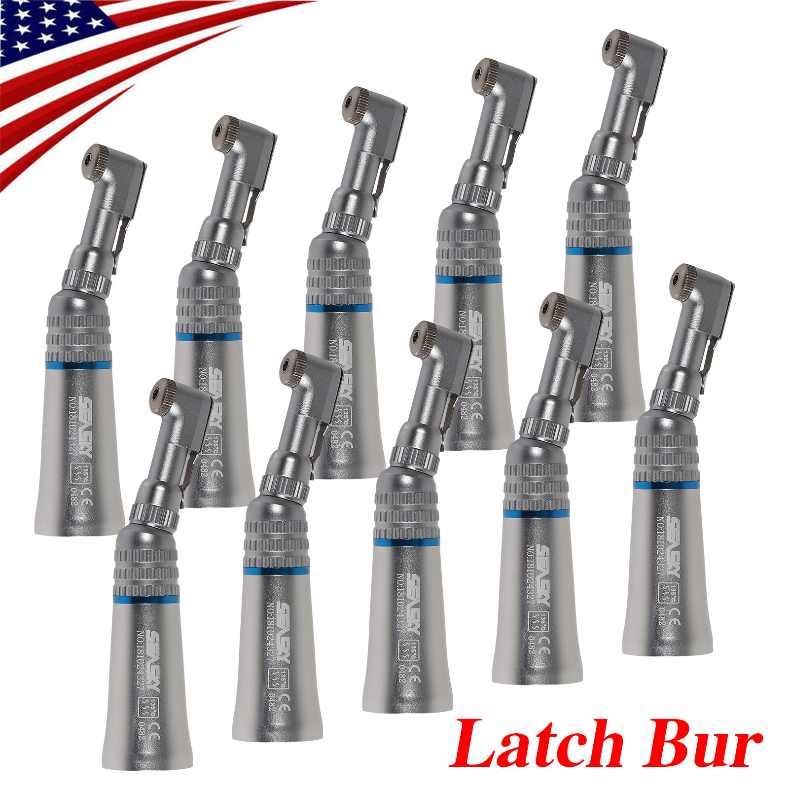USA SEASKY Dental Slow Low Speed Handpiece Contra Angle Latch E-Type