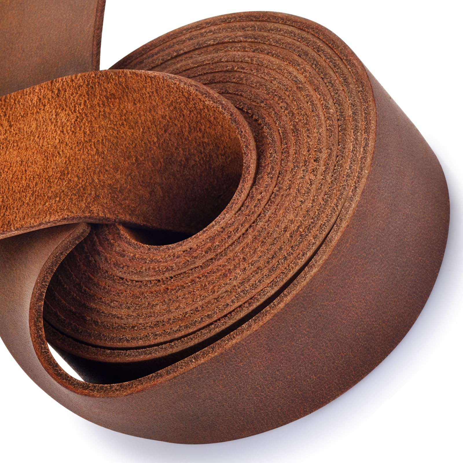 Leather Strap 1 Inches Wide Flat Leather Straps for Crafts, Full Grain Oil Ta...