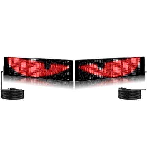 2PCS Devil Eyes Light for Cars Windshield Bluetooth, APP Control, LED Sign