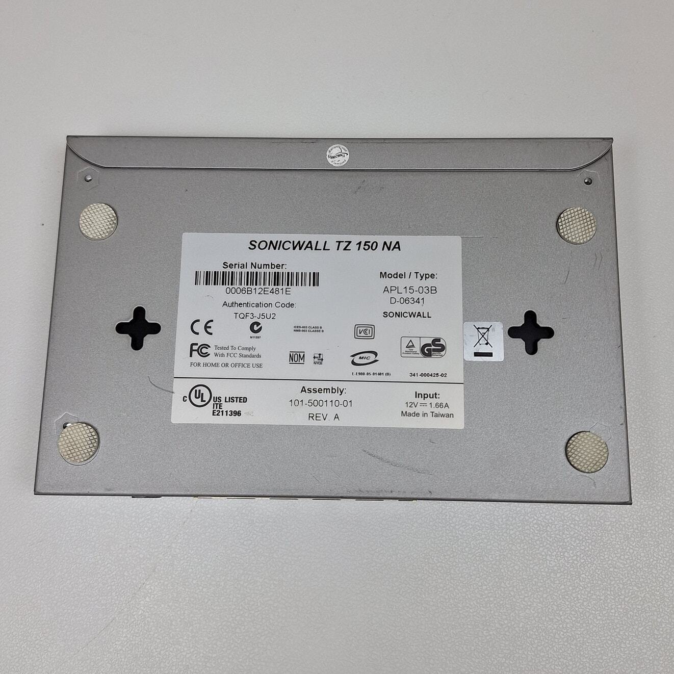 SonicWall TZ 150 NA Firewall with Power Adapter