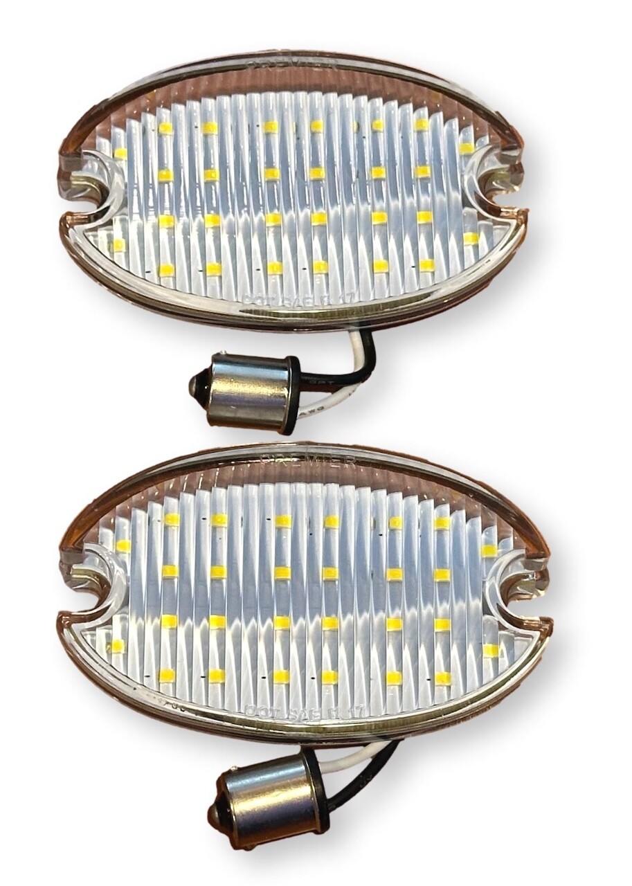 57 Chevy LED Back-Up Light Lenses Pair 1957 Chevrolet New