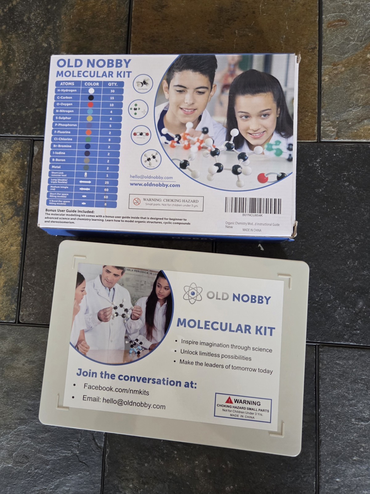 OLD NOBBY Organic Chemistry Molecular Model Kit (239 Pieces) with Learning Guide