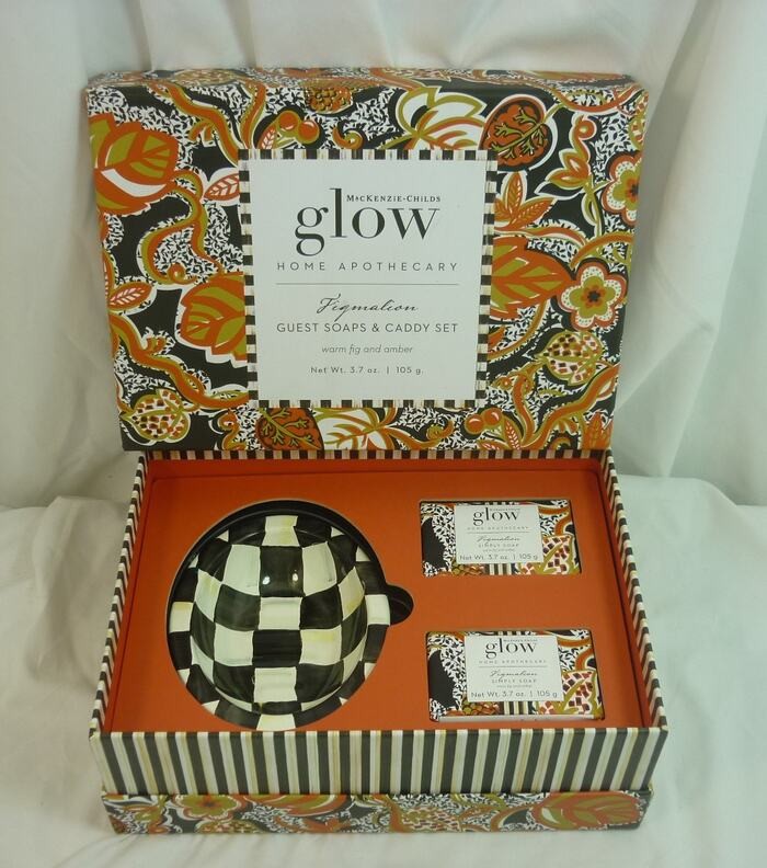 MacKenzie-Childs Glow Figmalion Soaps & Caddy Set  25G013