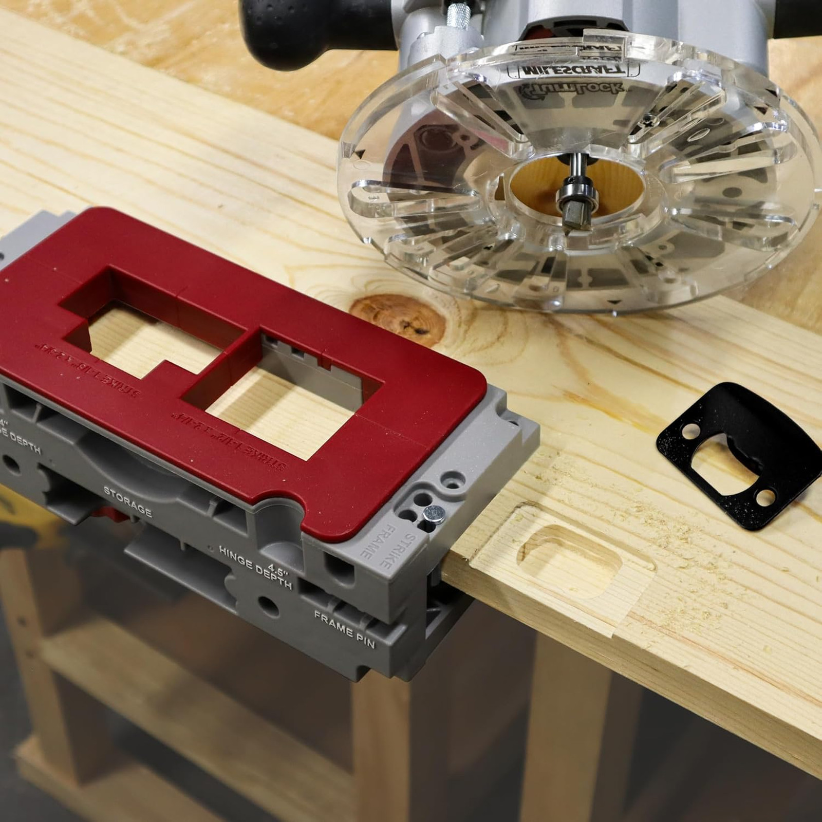 Door Hinge Installation Jig Plus Complete Kit for Mortising Doors and Frames