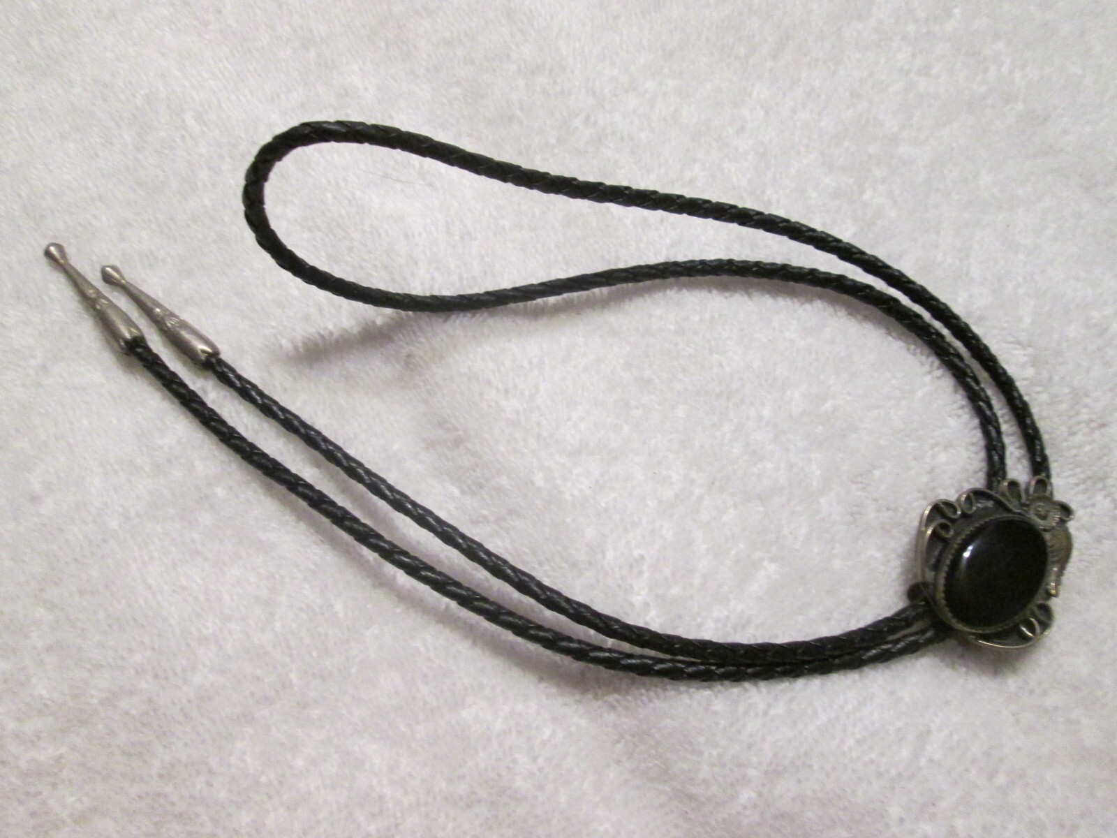 Vintage Braided Leather Bolo Tie