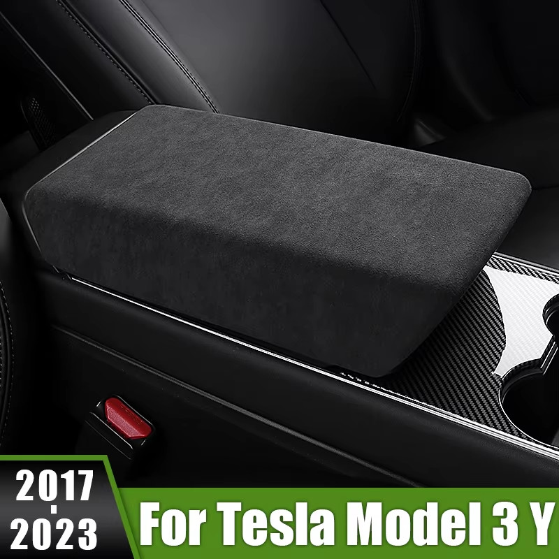 Center Console Armrest Cover Protector Pad Fits for Tesla Model 3 Y 2017-2023