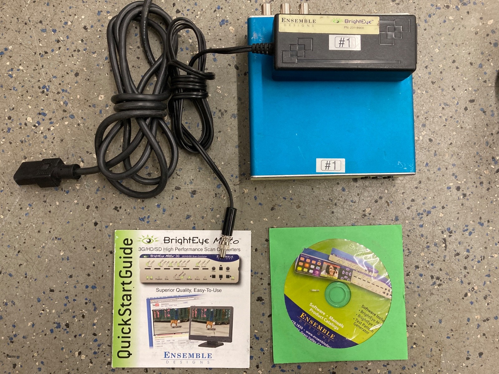 Brighteye Mitto Pro 2 Scaler Package w/Power Supply, CDROM, Quick Start, power