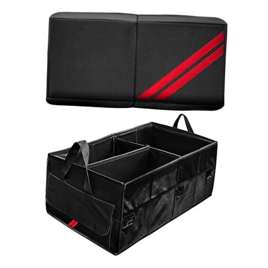 Car Trunk Organizer for Dodge Charger Durango Challenger Ram Red Trim