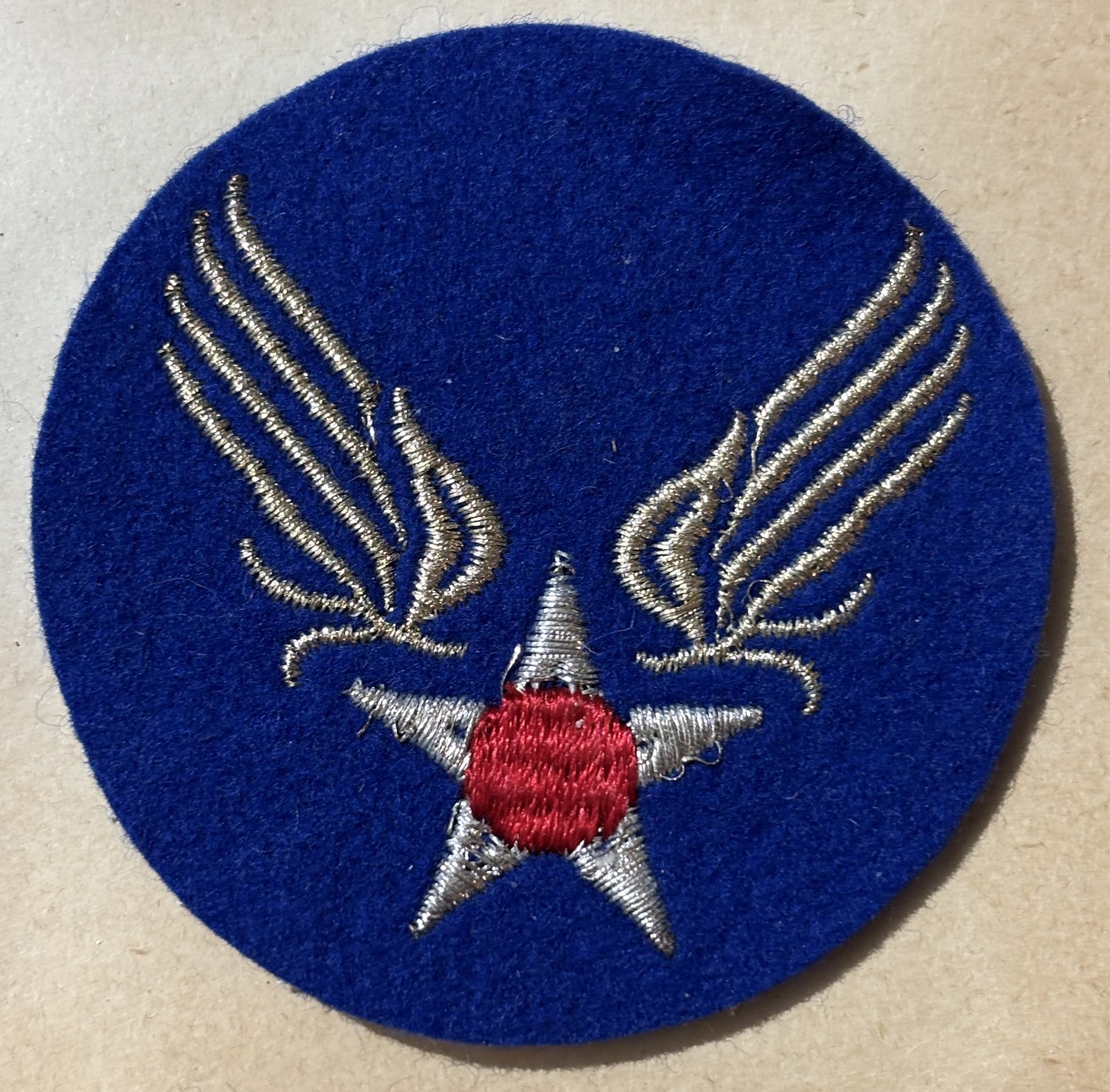 G W Lawrence Collection US Army Air Force Tinsel Bullion Patch Inv 29-12