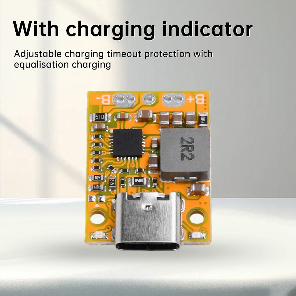 2S 3S Li-ion Battery Charging Module Type-C QC Fast Charging w/ Indicator Light