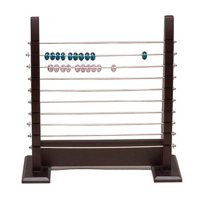 Wooden Display Stand Beads Display Rondelles Rack Pandora Beads Organizer Walnut