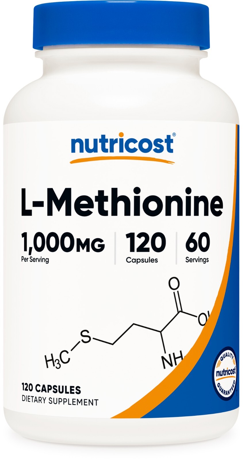 Nutricost L-Methionine (1,000 mg) 120 Capsules - 60 servings