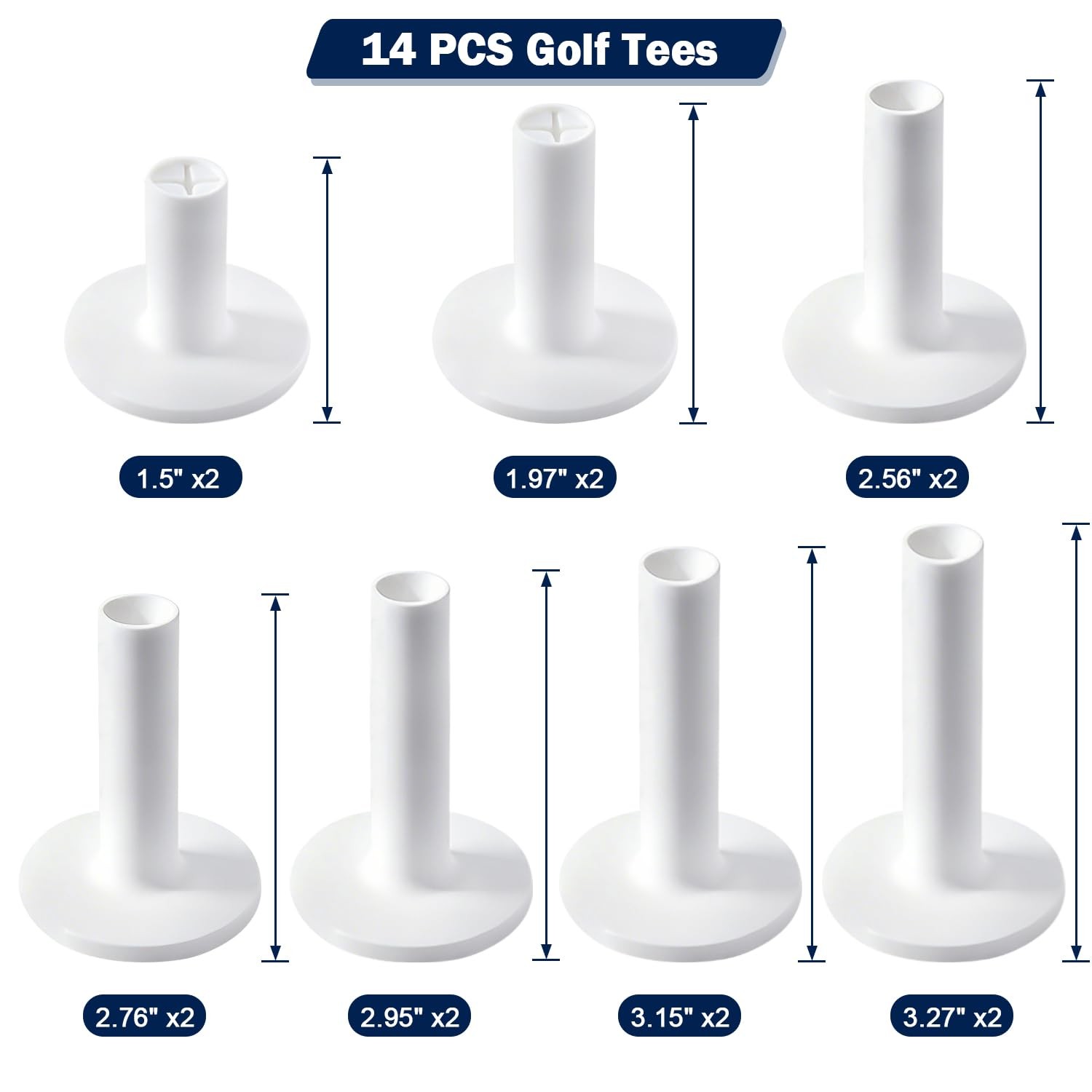 Rubber Golf Tees for Mats - Golf Tees for Indoor Simulators Driving Range Out...