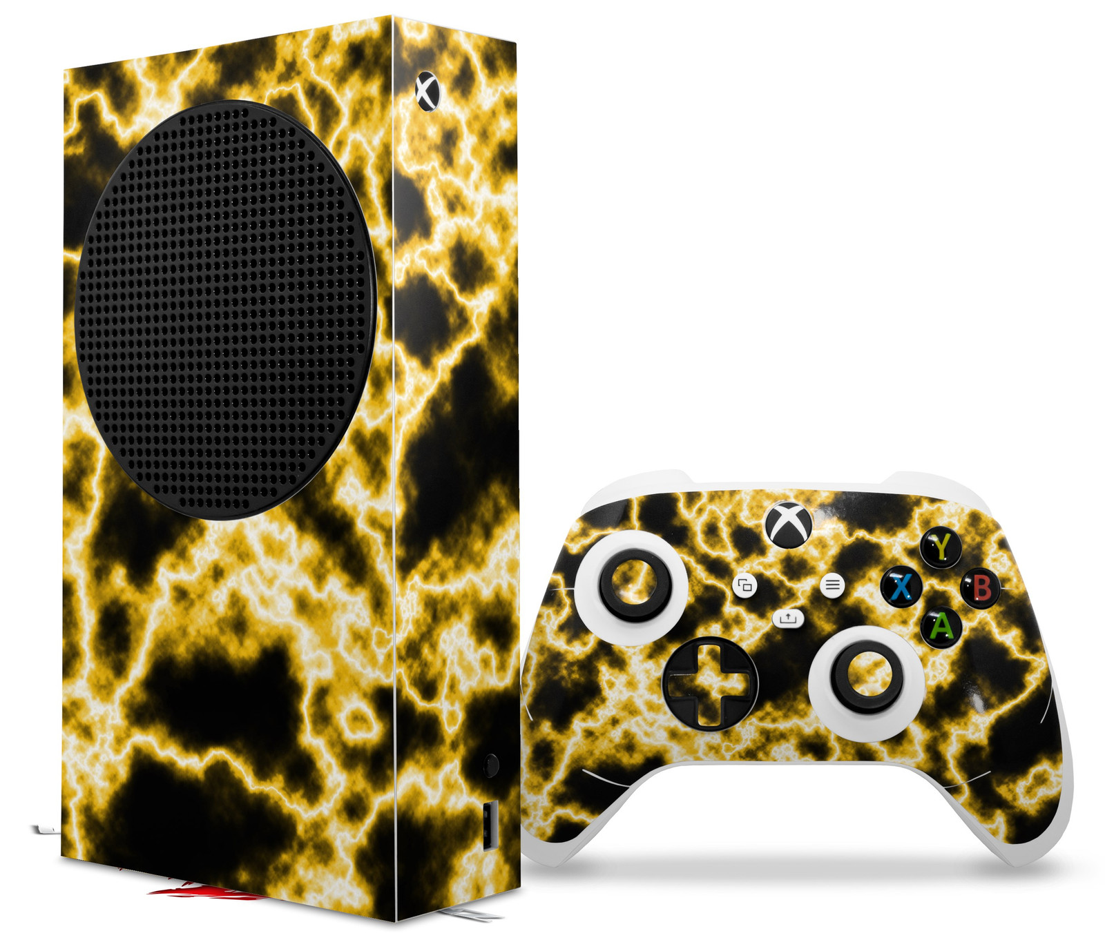 Skin Wrap for XBOX Series S Console Controller Electrify Yellow
