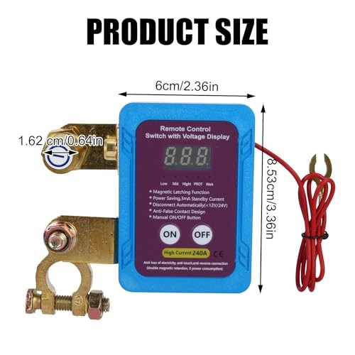 12V 240A Remote Battery Disconnect Switch, Upgrade Remote Kill Switch Prevents