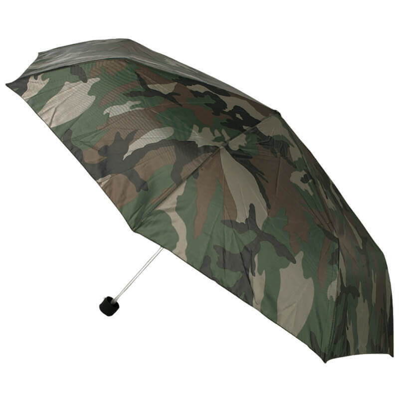 Mens Supermini Foldable Umbrella Woodland Camo Camping Fishing Festival Travel