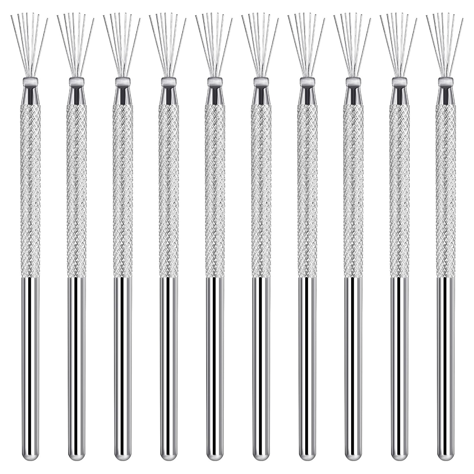 10 Pcs Needle Tools for Clay, Clay Modeling Tools, Seven Needles Wire Silver