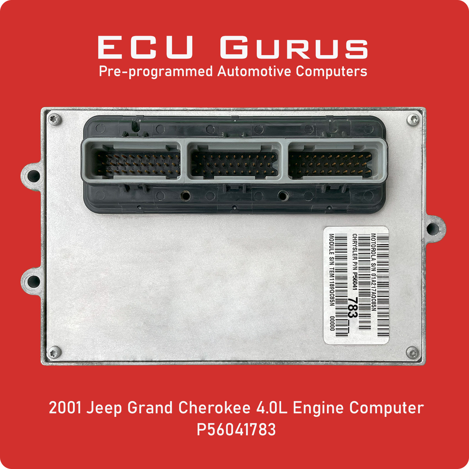 2001 Jeep Grand Cherokee 4.0L Engine Computer P56041783 "VIN Programmed" ECM PCM