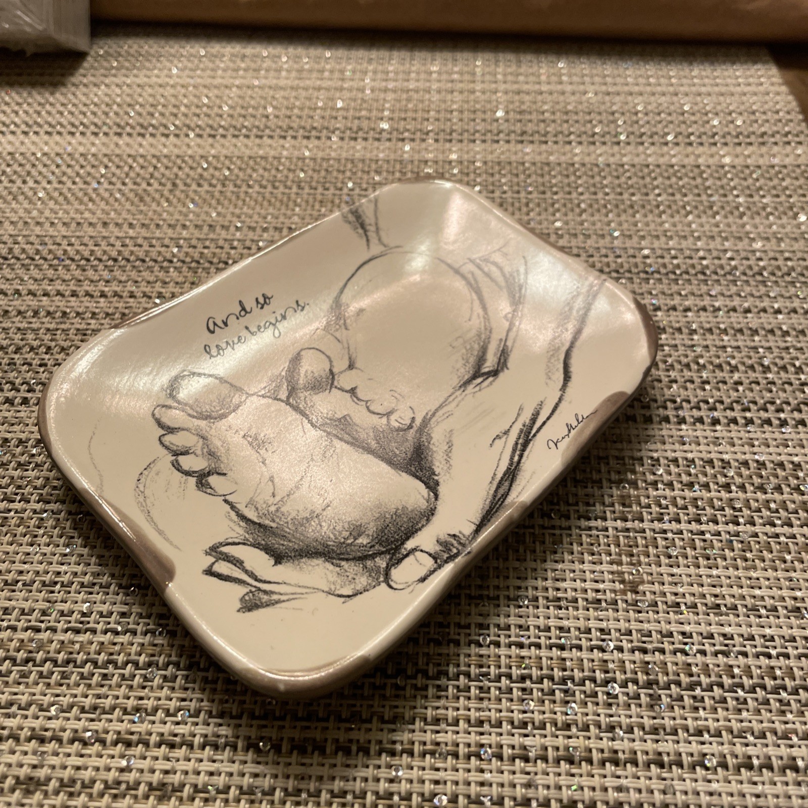 TRINKET DISH “And So Love Begins“ Hallmark