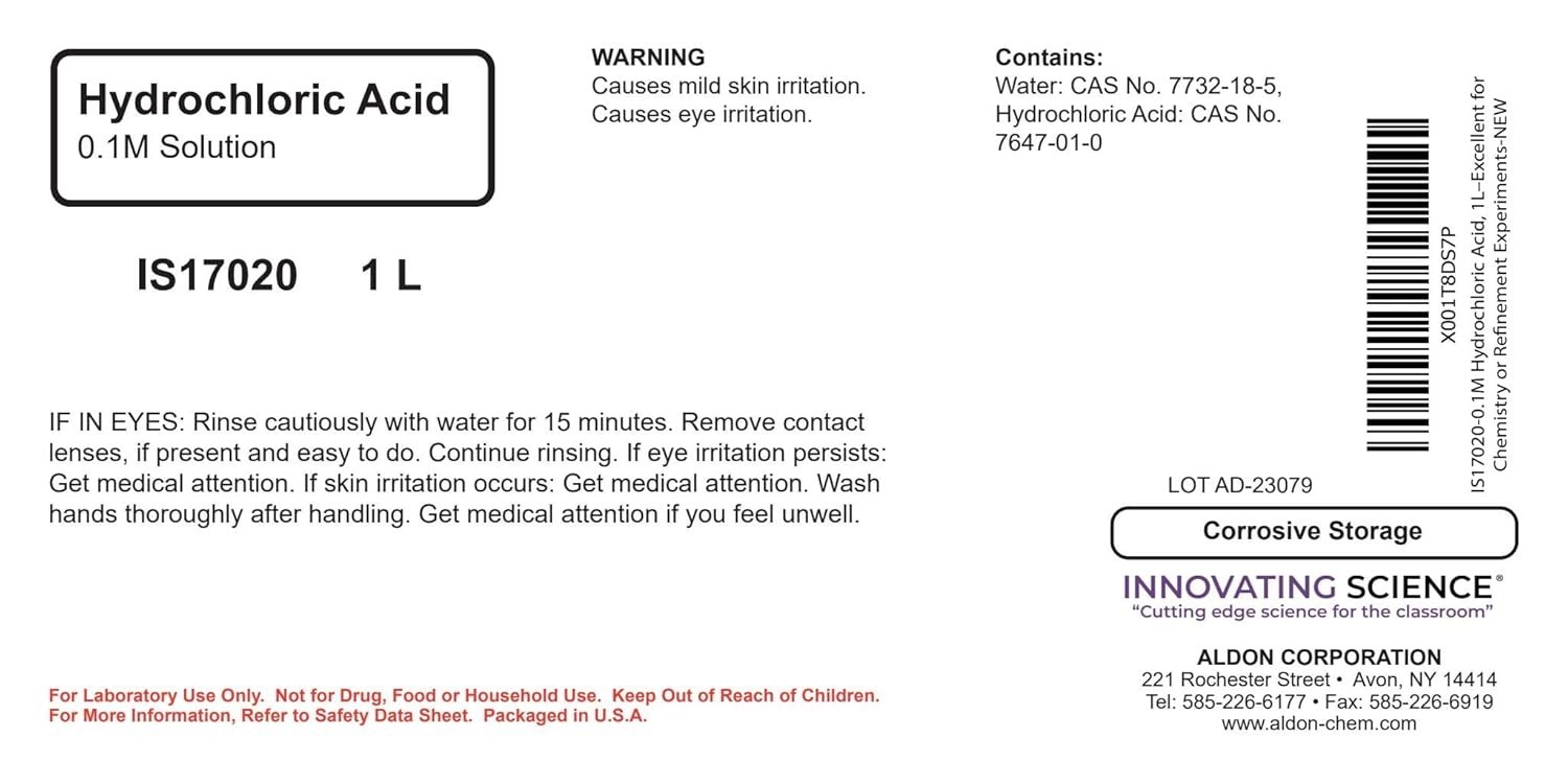 0.1M Hydrochloric Acid 1L – Excellent Chemistry or Refinement Experiments