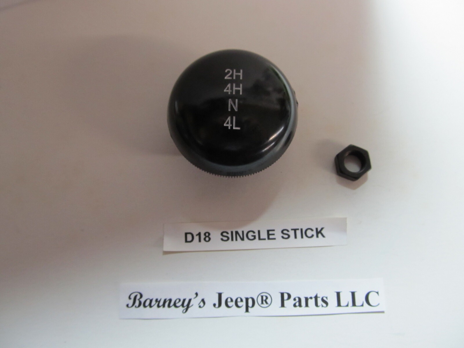 FITS JEEP EMBOSSED D18 SINGLE STICK TRANSFER CASE SHIFT KNOB  NEW!