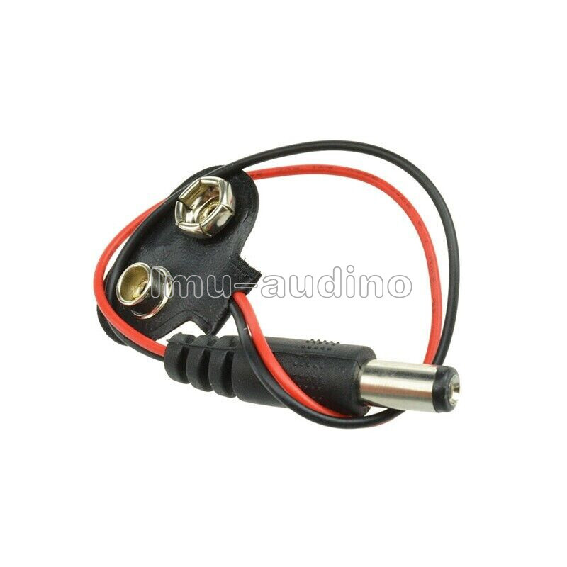 2pcs 9V DC T Type Battery Power Cable Barrel Jack Connector For Arduino DIY